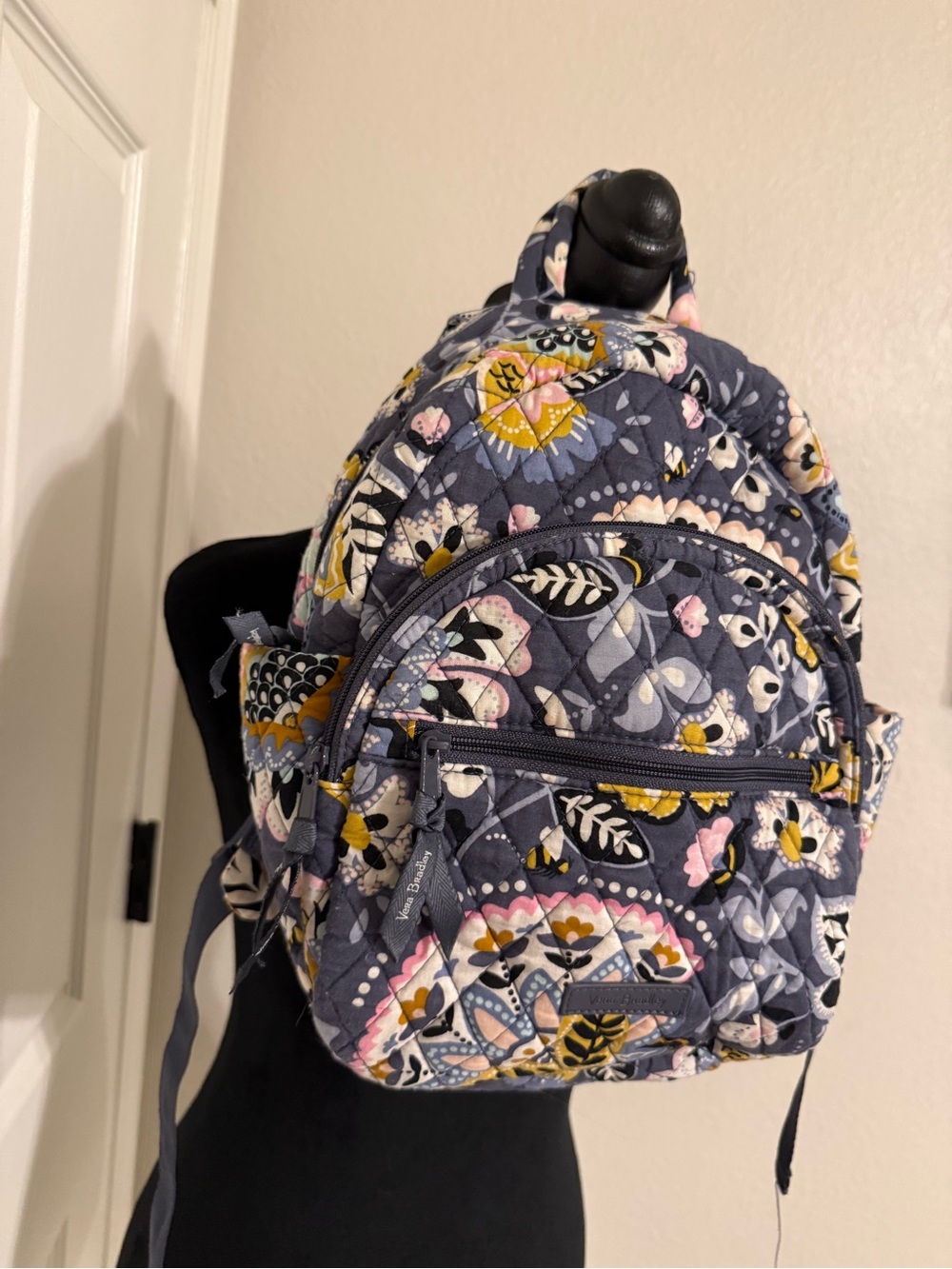 Vera Bradley Quilted Floral Mini Backpack - Charmont Meadows - Picture 7 of 11